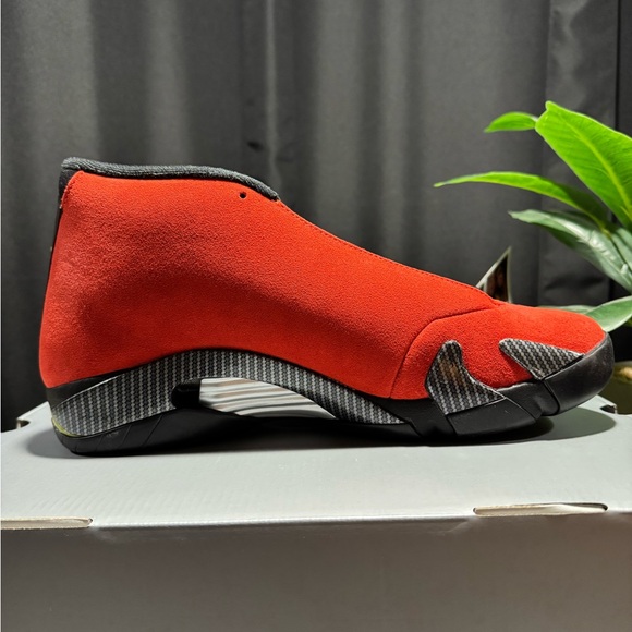 Jordan 14 Ferrari Red and Black Sneakers - Picture 2 of 8